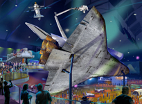 Artist view of Atlantis on display at KSCVC.